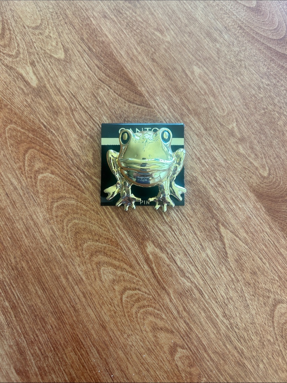 New Gantos Vintage Gold Colored Frog Brooch